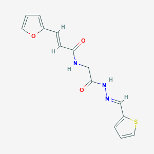 3-(2-furyl)-N-{2-oxo-2-[2-(2-thienylmethylene)hydrazino]ethyl}acrylamide