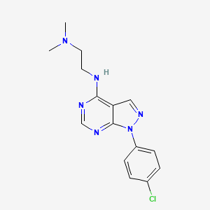 molecular formula C15H17ClN6 B5831138 N'-[1-(4-chlorophenyl)-1H-pyrazolo[3,4-d]pyrimidin-4-yl]-N,N-dimethyl-1,2-ethanediamine 