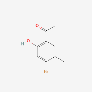 molecular formula C9H9BrO2 B583125 1-(4-Bromo-2-hydroxy-5-methylphenyl)ethanone CAS No. 50342-17-1