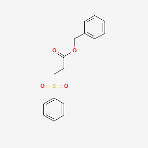 molecular formula C17H18O4S B5831264 benzyl 3-[(4-methylphenyl)sulfonyl]propanoate 