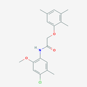 molecular formula C19H22ClNO3 B5831265 N-(4-chloro-2-methoxy-5-methylphenyl)-2-(2,3,5-trimethylphenoxy)acetamide 