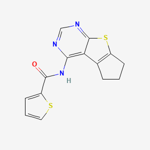 N-(6,7-dihydro-5H-cyclopenta[4,5]thieno[2,3-d]pyrimidin-4-yl)-2-thiophenecarboxamide