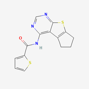 molecular formula C14H11N3OS2 B5831274 N-(6,7-dihydro-5H-cyclopenta[4,5]thieno[2,3-d]pyrimidin-4-yl)-2-thiophenecarboxamide 