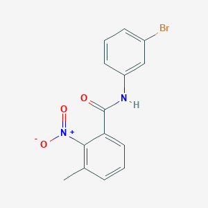 molecular formula C14H11BrN2O3 B5831278 N-(3-bromophenyl)-3-methyl-2-nitrobenzamide 