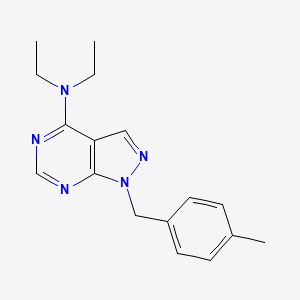 molecular formula C17H21N5 B5831289 N,N-diethyl-1-(4-methylbenzyl)-1H-pyrazolo[3,4-d]pyrimidin-4-amine 