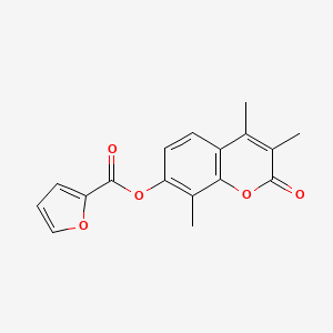 molecular formula C17H14O5 B5831300 3,4,8-trimethyl-2-oxo-2H-chromen-7-yl 2-furoate 