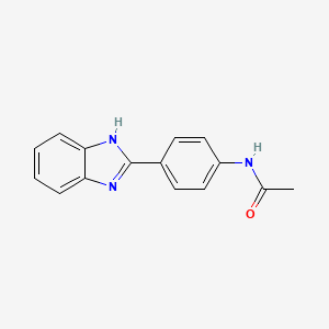 molecular formula C15H13N3O B5831307 N-[4-(1H-苯并咪唑-2-基)苯基]乙酰胺 CAS No. 27030-98-4