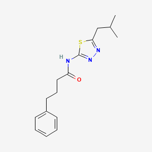 molecular formula C16H21N3OS B5831314 N-(5-isobutyl-1,3,4-thiadiazol-2-yl)-4-phenylbutanamide 