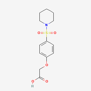 molecular formula C13H17NO5S B5831326 [4-(1-piperidinylsulfonyl)phenoxy]acetic acid 