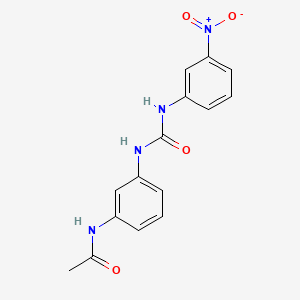molecular formula C15H14N4O4 B5831335 N-[3-({[(3-nitrophenyl)amino]carbonyl}amino)phenyl]acetamide 