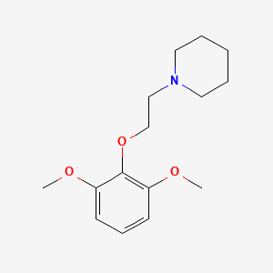 molecular formula C15H23NO3 B5831343 1-[2-(2,6-dimethoxyphenoxy)ethyl]piperidine 