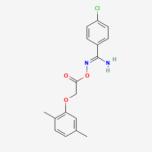 molecular formula C17H17ClN2O3 B5831364 4-chloro-N'-{[(2,5-dimethylphenoxy)acetyl]oxy}benzenecarboximidamide 