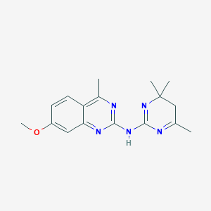 molecular formula C17H21N5O B5831374 7-methoxy-4-methyl-N-(4,4,6-trimethyl-4,5-dihydro-2-pyrimidinyl)-2-quinazolinamine 