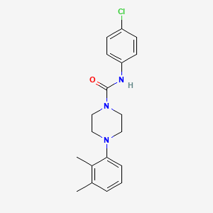 molecular formula C19H22ClN3O B5831379 N-(4-chlorophenyl)-4-(2,3-dimethylphenyl)-1-piperazinecarboxamide 