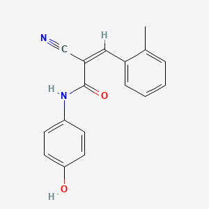 molecular formula C17H14N2O2 B5831390 2-cyano-N-(4-hydroxyphenyl)-3-(2-methylphenyl)acrylamide CAS No. 357315-51-6