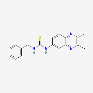 molecular formula C18H18N4S B5831430 N-benzyl-N'-(2,3-dimethyl-6-quinoxalinyl)thiourea 