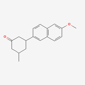 molecular formula C18H20O2 B583144 3-(6-甲氧基萘-2-基)-5-甲基环己酮 CAS No. 343272-52-6