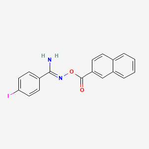 molecular formula C18H13IN2O2 B5831452 4-iodo-N'-(2-naphthoyloxy)benzenecarboximidamide 