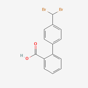 molecular formula C14H10Br2O2 B583146 2-[4-(Dibromomethyl)phenyl]benzoic acid CAS No. 1797894-62-2