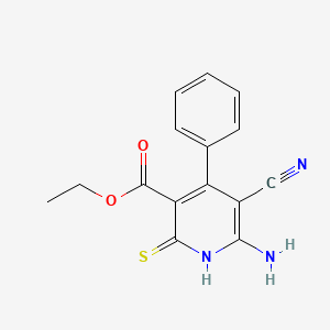 ethyl 6-amino-5-cyano-2-mercapto-4-phenylnicotinate