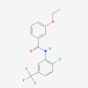 molecular formula C16H13ClF3NO2 B5831484 N-[2-chloro-5-(trifluoromethyl)phenyl]-3-ethoxybenzamide 