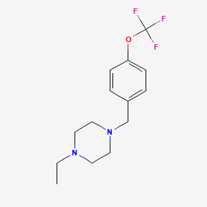 molecular formula C14H19F3N2O B5831499 1-ethyl-4-[4-(trifluoromethoxy)benzyl]piperazine 