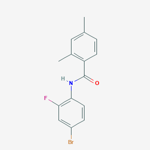 molecular formula C15H13BrFNO B5831504 N-(4-bromo-2-fluorophenyl)-2,4-dimethylbenzamide 