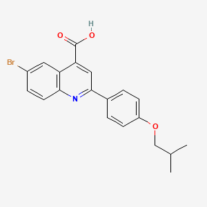 molecular formula C20H18BrNO3 B5831519 6-bromo-2-(4-isobutoxyphenyl)-4-quinolinecarboxylic acid 