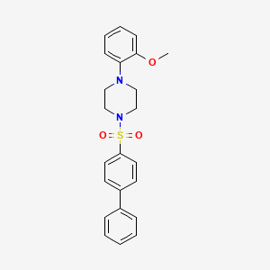 molecular formula C23H24N2O3S B5831530 1-(4-biphenylylsulfonyl)-4-(2-methoxyphenyl)piperazine 