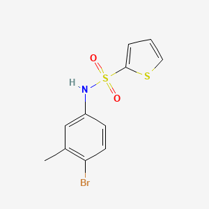 molecular formula C11H10BrNO2S2 B5831532 N-(4-bromo-3-methylphenyl)-2-thiophenesulfonamide 