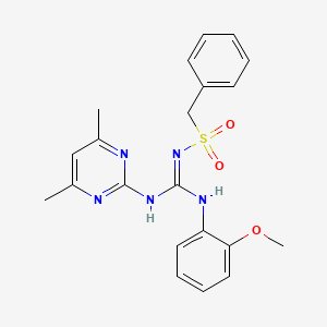 N-{[(4,6-dimethyl-2-pyrimidinyl)amino][(2-methoxyphenyl)amino]methylene}-1-phenylmethanesulfonamide