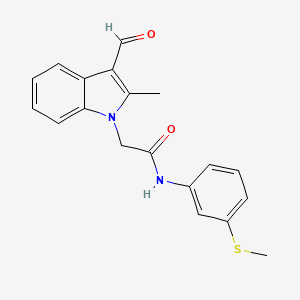 molecular formula C19H18N2O2S B5831552 2-(3-formyl-2-methyl-1H-indol-1-yl)-N-[3-(methylthio)phenyl]acetamide 