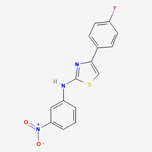 molecular formula C15H10FN3O2S B5831572 4-(4-fluorophenyl)-N-(3-nitrophenyl)-1,3-thiazol-2-amine 