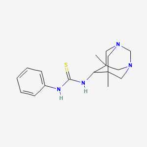 molecular formula C17H24N4S B5831596 N-(5,7-dimethyl-1,3-diazatricyclo[3.3.1.1~3,7~]dec-6-yl)-N'-phenylthiourea 