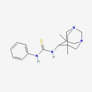 N-(5,7-dimethyl-1,3-diazatricyclo[3.3.1.1~3,7~]dec-6-yl)-N'-phenylthiourea