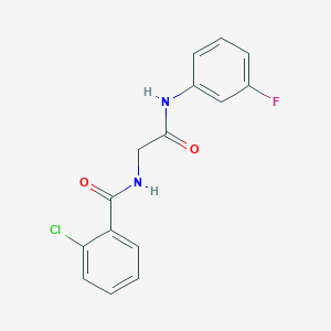 2-chloro-N-{2-[(3-fluorophenyl)amino]-2-oxoethyl}benzamide