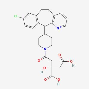 molecular formula C25H25ClN2O6 B583161 氯雷他定柠檬酰胺 CAS No. 1797131-43-1