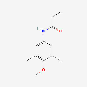 molecular formula C12H17NO2 B5831626 N-(4-methoxy-3,5-dimethylphenyl)propanamide 