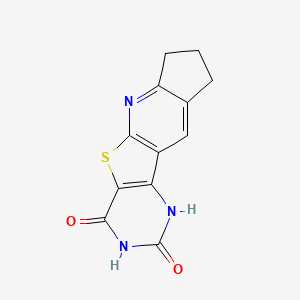 molecular formula C12H9N3O2S B5831633 2-hydroxy-8,9-dihydro-3H-cyclopenta[5',6']pyrido[3',2':4,5]thieno[3,2-d]pyrimidin-4(7H)-one 