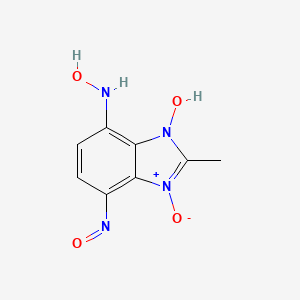 molecular formula C8H8N4O4 B5831636 1-hydroxy-2-methyl-1H-benzimidazole-4,7-dione dioxime 3-oxide 