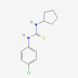 molecular formula C12H15ClN2S B5831640 N-(4-chlorophenyl)-N'-cyclopentylthiourea 