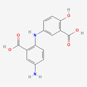 molecular formula C14H12N2O5 B583166 5-氨基-2-((3-羧基-4-羟基苯基)氨基)苯甲酸 CAS No. 1797983-23-3