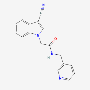 molecular formula C17H14N4O B5831686 2-(3-cyano-1H-indol-1-yl)-N-(3-pyridinylmethyl)acetamide 