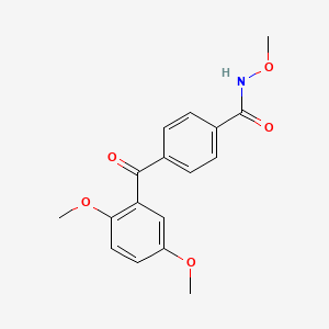molecular formula C17H17NO5 B5831705 4-(2,5-dimethoxybenzoyl)-N-methoxybenzamide 