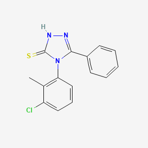 molecular formula C15H12ClN3S B5831712 4-(3-chloro-2-methylphenyl)-5-phenyl-4H-1,2,4-triazole-3-thiol 