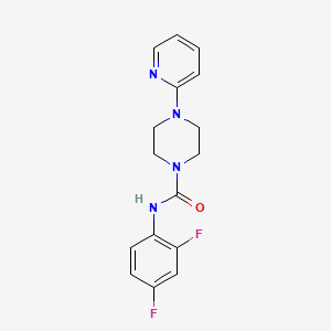 molecular formula C16H16F2N4O B5831722 N-(2,4-difluorophenyl)-4-(2-pyridinyl)-1-piperazinecarboxamide 