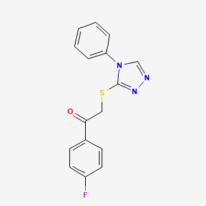 1-(4-fluorophenyl)-2-[(4-phenyl-4H-1,2,4-triazol-3-yl)thio]ethanone