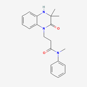 molecular formula C20H23N3O2 B5831729 3-(3,3-dimethyl-2-oxo-3,4-dihydro-1(2H)-quinoxalinyl)-N-methyl-N-phenylpropanamide 