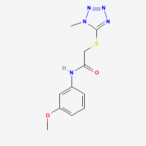 molecular formula C11H13N5O2S B5831751 N-(3-methoxyphenyl)-2-[(1-methyl-1H-tetrazol-5-yl)thio]acetamide 