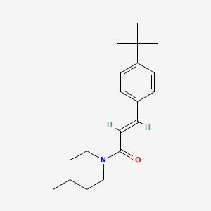 molecular formula C19H27NO B5831791 1-[3-(4-tert-butylphenyl)acryloyl]-4-methylpiperidine 